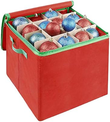 Lulu Home Christmas Ornament Storage Container, 600D Oxford Fabric Christmas Balls Storage Boxes,... | Amazon (US)