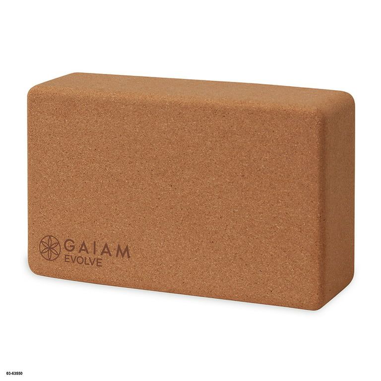 Evolve by Gaiam Cork Yoga Brick, Made from Sturdy Sustainable Cork, 3 In. Thickness | Walmart (US)