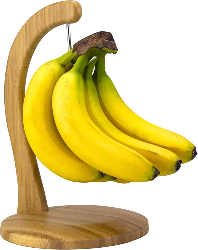 Totally Bamboo Banana Holder, Banana Hanger Stand with Stainless Steel Hook | Amazon (US)