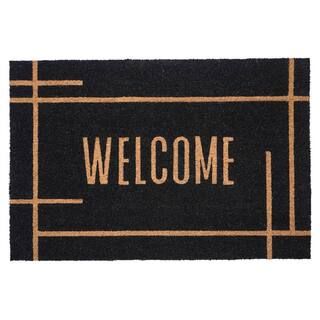 Calloway Mills Modern Black Welcome Doormat 30"" x 48"", Multi | The Home Depot