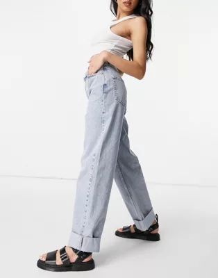 Topshop one oversized mom jean in bleach | ASOS (Global)