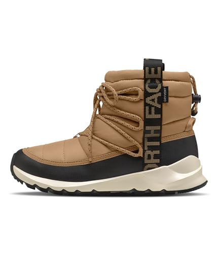 The North Face Women's ThermoBall Lace Up Waterproof Boot | Insulated Winter Boot, Durable Rubber Outsole, Almond Butter/TNF Black, 5 | Amazon (US)