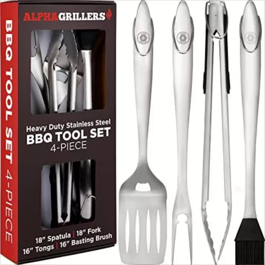 Alpha Grillers Grill Set Heavy Duty BBQ Accessories - BBQ Gifts