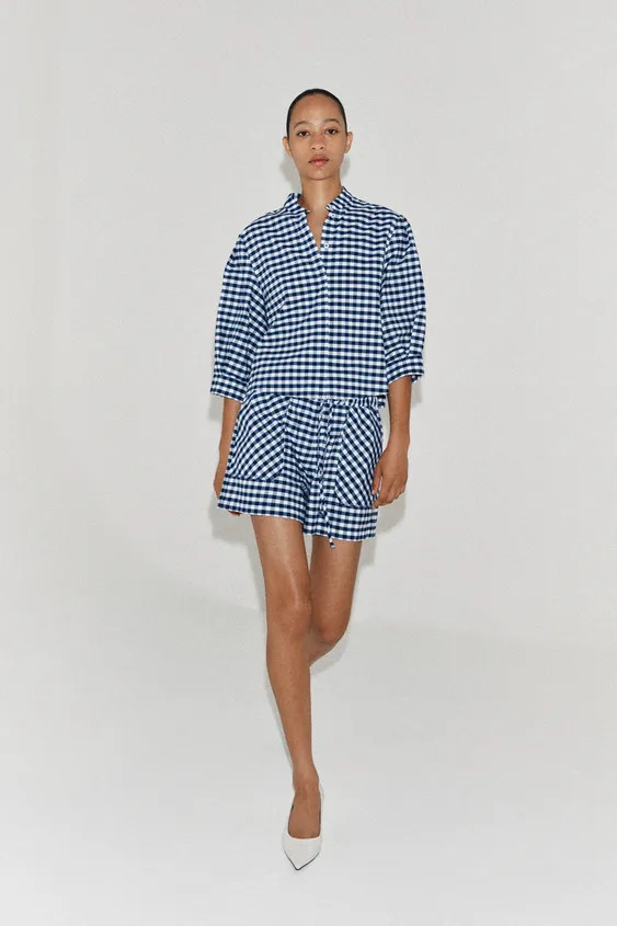 GINGHAM SHORTS ZW COLLECTION | Zara US