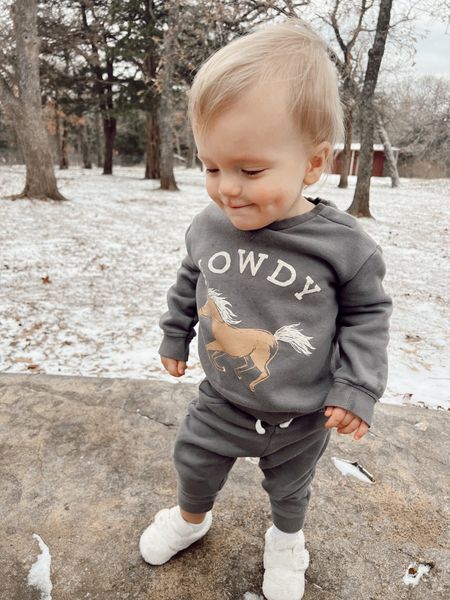 howdy, partner 🐴❄️

obsessed with LC Little Co outfits from Kohl’s … the CUTEST little boy pieces! His set and Ugg booties are all on sale today! 

#LTKbaby #LTKsalealert #LTKkids