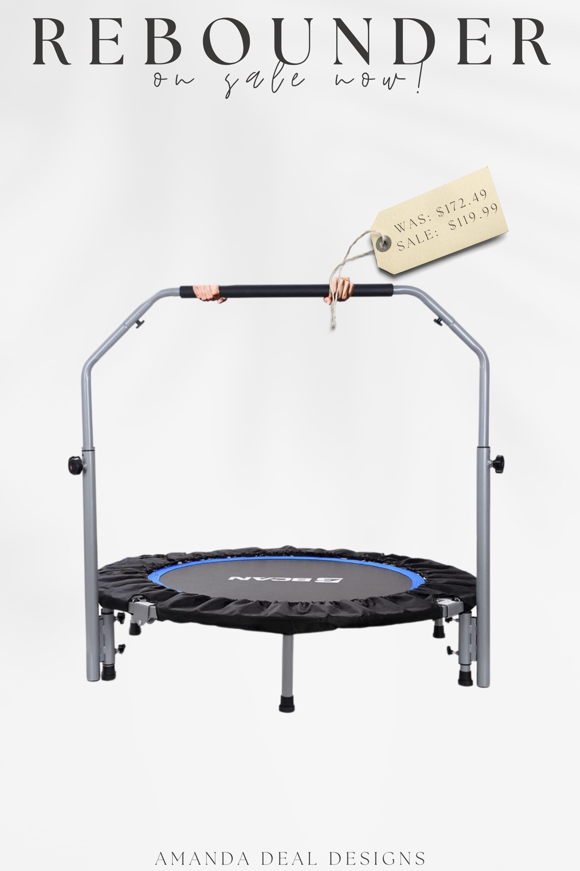 48” Rebounder Fitness Trampoline on sale now! 

Find more content on Instagram @amandadealdesigns for more sources and daily finds from crate & barrel, CB2, Amber Lewis, Loloi, west elm, pottery barn, rejuvenation, William & Sonoma, amazon, shady lady tree, interior design, home decor, studio mcgee x target, bedroom furniture, living room, bedroom, bedroom styling, restoration hardware, end table, side table, framed art, vintage art, wall decor, area rugs, runners, vintage rug, target finds, sale alert, tj maxx, Marshall’s, home goods, table lamps, threshold, target, wayfair finds, Turkish pillow, Turkish rug, sofa, couch, dining room, high end look for less, kirkland’s, Ballard designs, wayfair, high end look for less, studio mcgee, mcgee and co, target, world market, sofas, loveseat, bench, magnolia, joanna gaines, pillows, pb, pottery barn, nightstand, throw blanket, target, joanna gaines, hearth & hand, floor lamp, world market, faux olive tree, throw pillow, lumbar pillows, arch mirror, brass mirror, floor mirror, designer dupe, counter stools, barstools, coffee table, nightstands, console table, sofa table, dining table, dining chairs, arm chairs, dresser, chest of drawers, Kathy kuo, LuLu and Georgia, Christmas decor, Xmas decorations, holiday, Christmas Eve, NYE, organic, modern, earthy, moody

#LTKsalealert #LTKhome #LTKGiftGuide