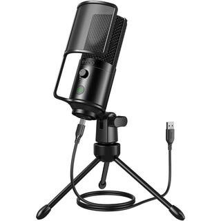 Podcast Recording Condenser Microphone with Mute Button in Black | The Home Depot
