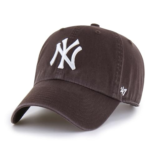 '47 New York Yankees Adjustable Cap Clean Up MLB, Brown, One Size | Amazon (US)
