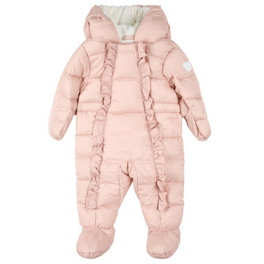 petit lem Hooded Light Weight One Piece Snowsuit Rose Pink | Well.ca