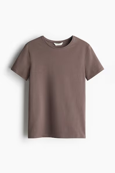 H & M - Fitted T-Shirt - Beige | H&M (US + CA)