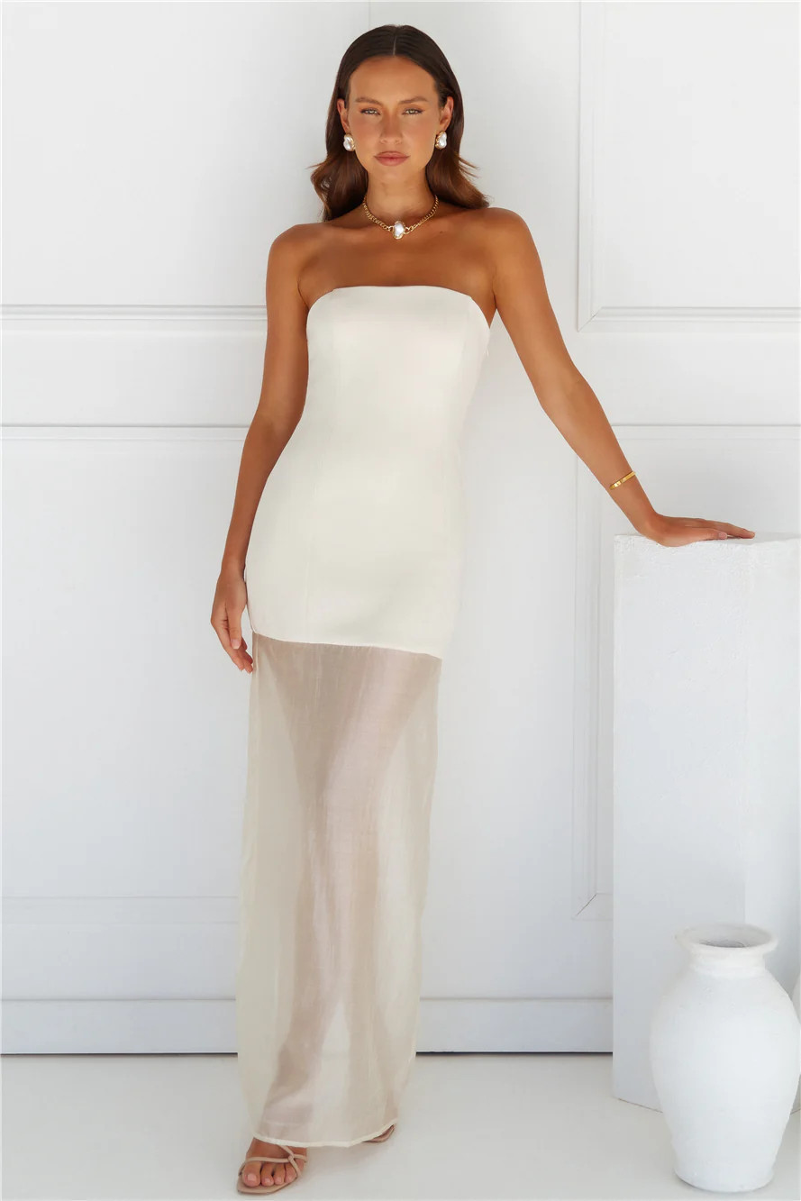 Chloe Sheer Dress Chalk | Hello Molly (AU)