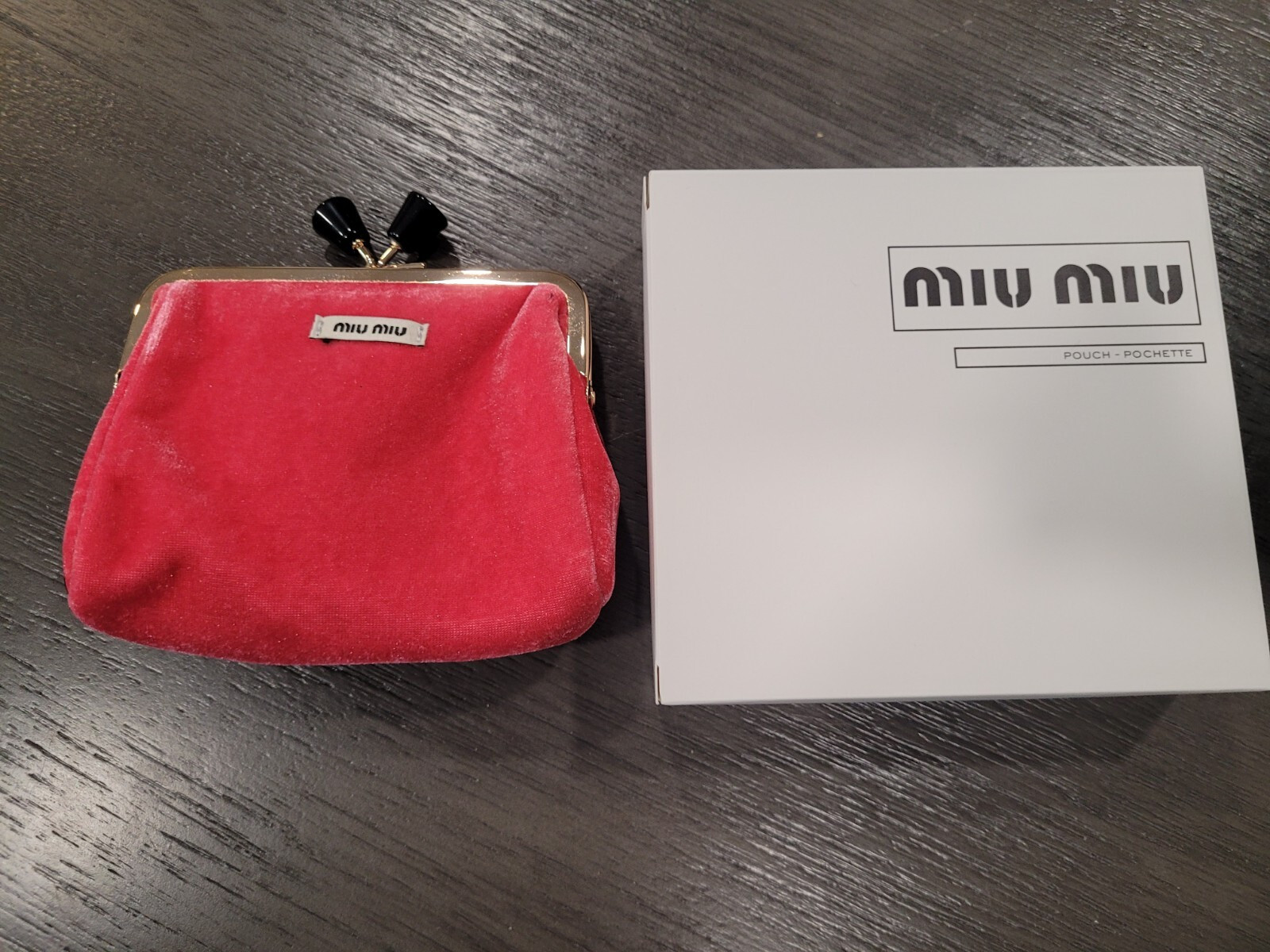 Miu Miu Pink Velvet Pouch/ Pochette /Coin Purse with Kisslock Closure*****New***  | eBay | eBay US