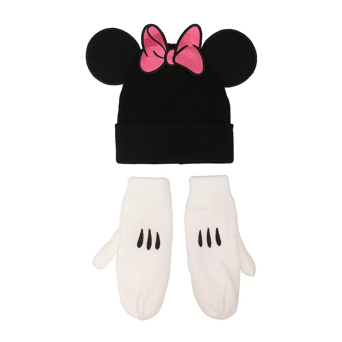 Disney Minnie Mouse Ears & Bow 2-Pack Knit Cap & Mittens Set | Target