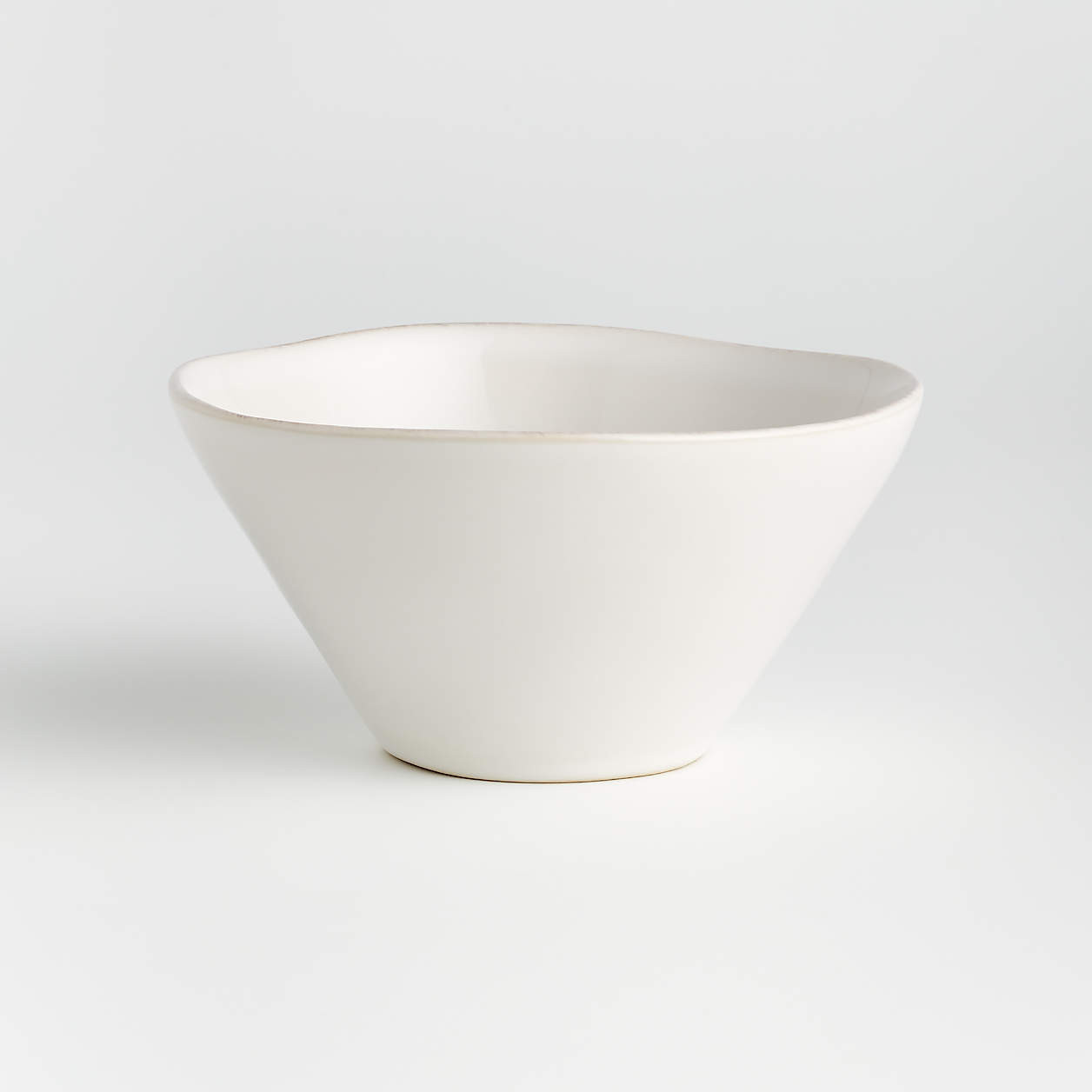 Marin White Cereal Bowl + Reviews | Crate & Barrel | Crate & Barrel