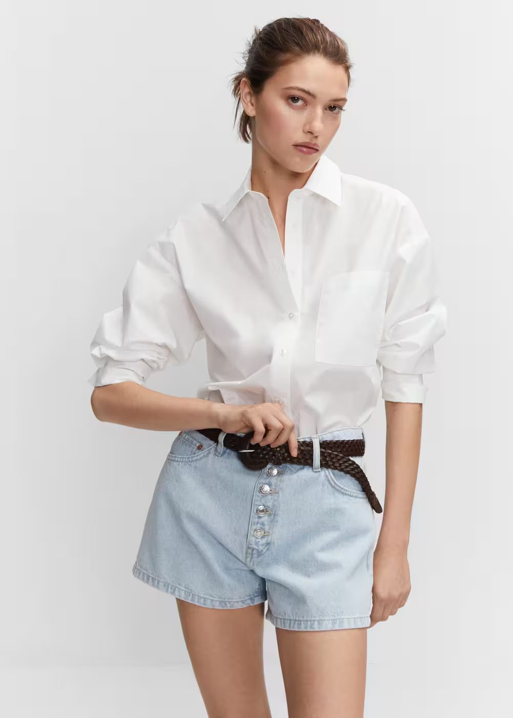 Oversize cotton shirt | MANGO (US)