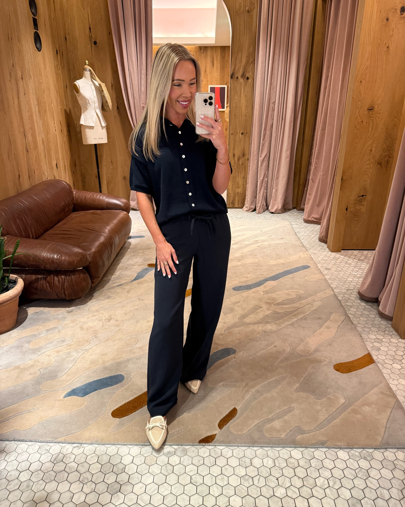 The viral lodge pant from Aritzia really does live up to the hype! The crepette fabric doesn’t wrinkle, the regular length is perfect and doesn’t drag on the ground (I’m 5’4” for reference). Fits true to size, I’m in the xs in the navy and light birch, 3rd photo I’m in the small satin (a little too big). These make for a great travel pant, work, day or night, so many occasions. My cardigan is from
Avabelle Boutique - it comes in 4 colors & it’s cotton so it’s perfect for summer!

#LTKSaleAlert #LTKootd #LTKTravel