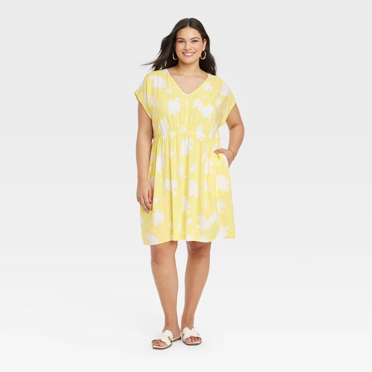 Women's Short Sleeve V-Neck Mini A-Line Dress - Ava & Viv™ | Target