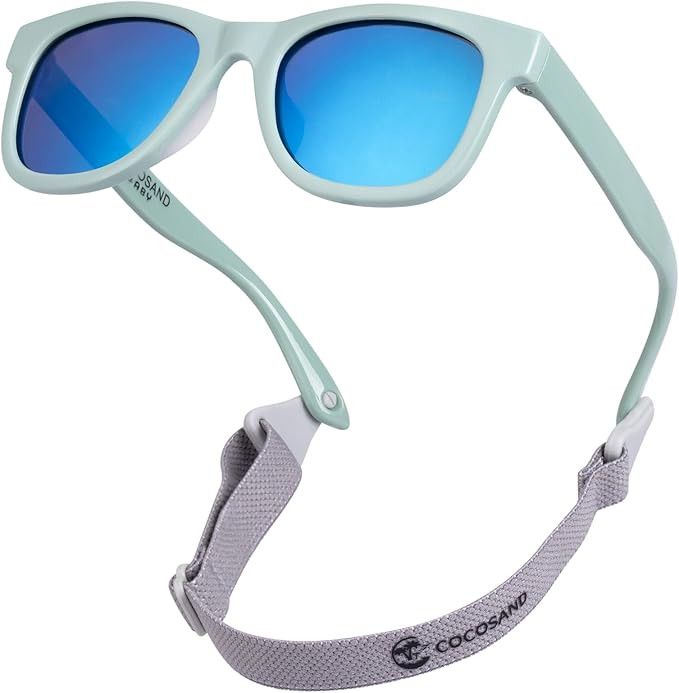 COCOSAND Flexible Baby Sunglasses with Strap Polarized UV Protection for Toddler Infant Newborn B... | Amazon (US)