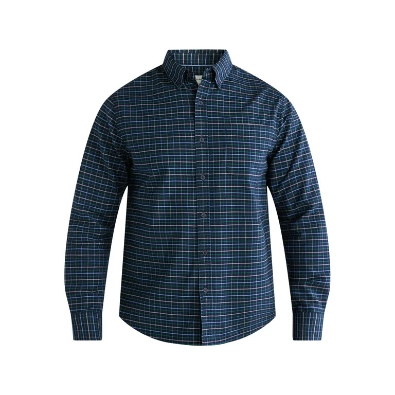 Free Assembly Men's Oxford Shirt with Long Sleeves, Sizes S-3XL | Walmart (US)