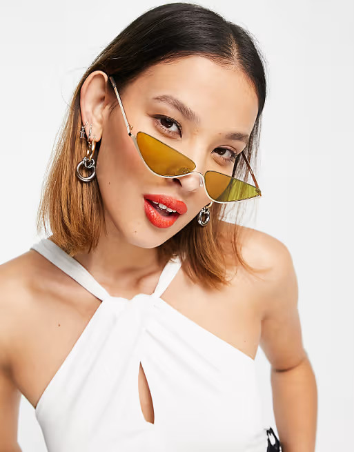 Noisy May keyhole detail halterneck top in white | ASOS (Global)