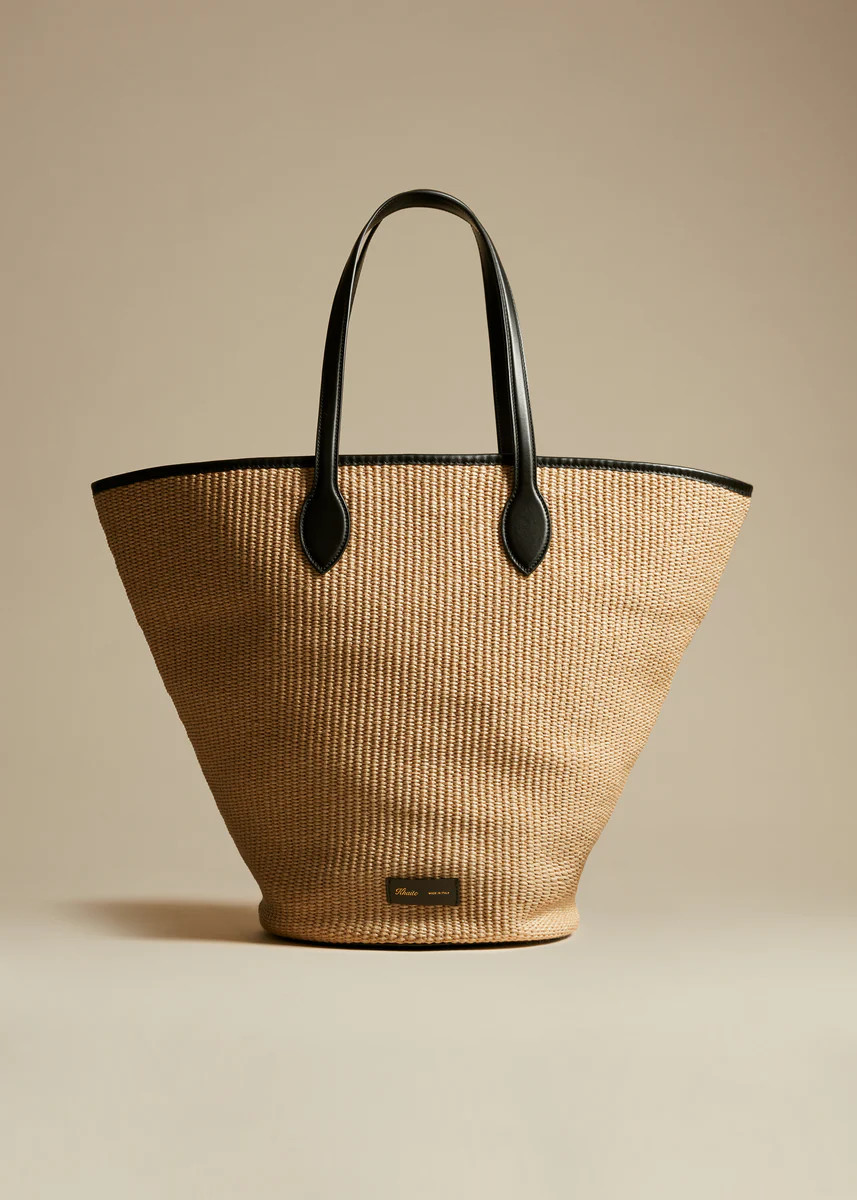 The Medium Raffia Osa Tote in Natural | Khaite
