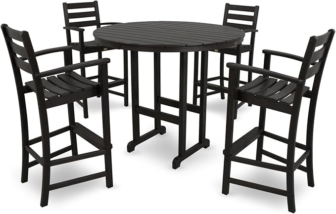 Trex Outdoor Furniture TXS119-1-CB Monterey Bay 5-Piece Bar Set, Charcoal Black | Amazon (US)