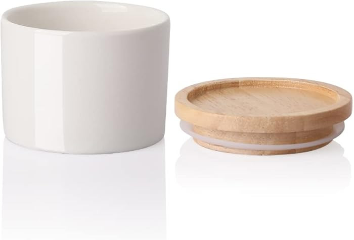 Sweejar Kitchen Canisters Ceramic Food Storage Jar, Stackable Containers with Airtight Seal Woode... | Amazon (US)