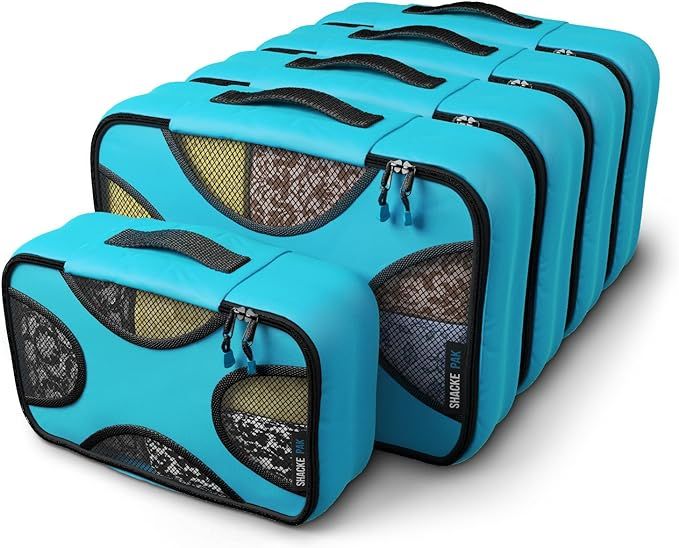 Shacke Pak - 5 Set Packing Cubes - Medium/Small – Luggage Packing Travel Organizers | Amazon (US)