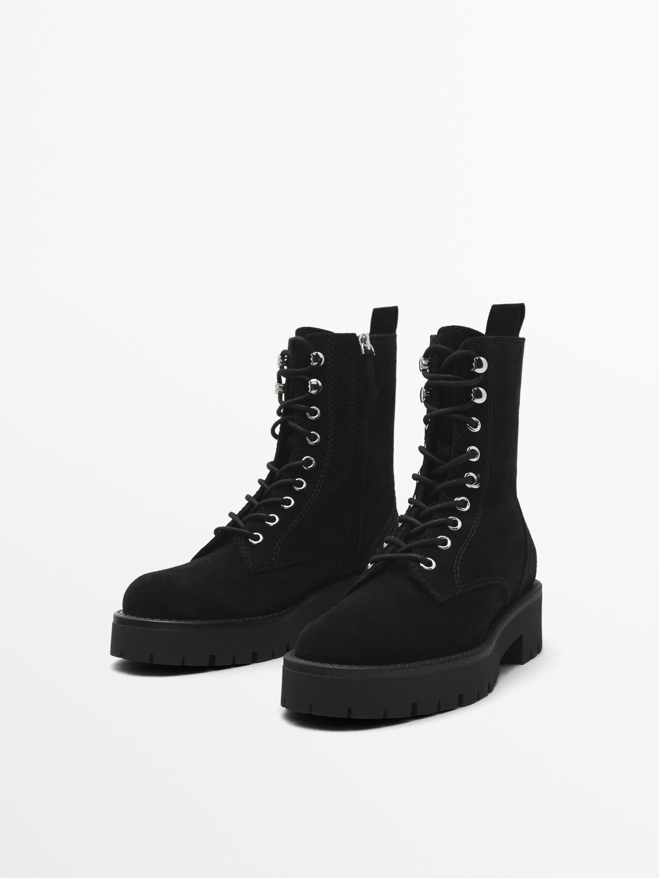 Lace-up ankle boots with track soles £169.00  £103.20  -55% * £69.95  Add to basket  SELECT SI... | Massimo Dutti UK