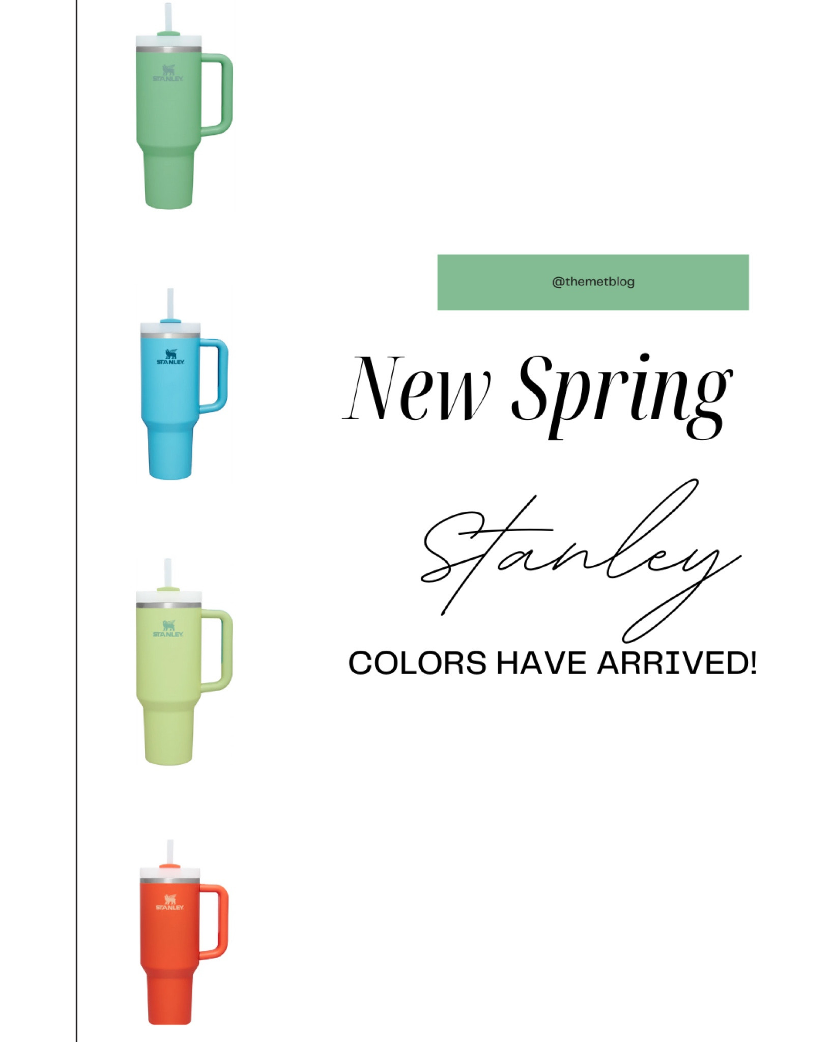 Stanley spring colors are here and I’m OBSESSED! Who’s with me for them adding a pink and purple to this collection?! 🌷

#LTKunder100 #LTKGiftGuide #LTKSeasonal