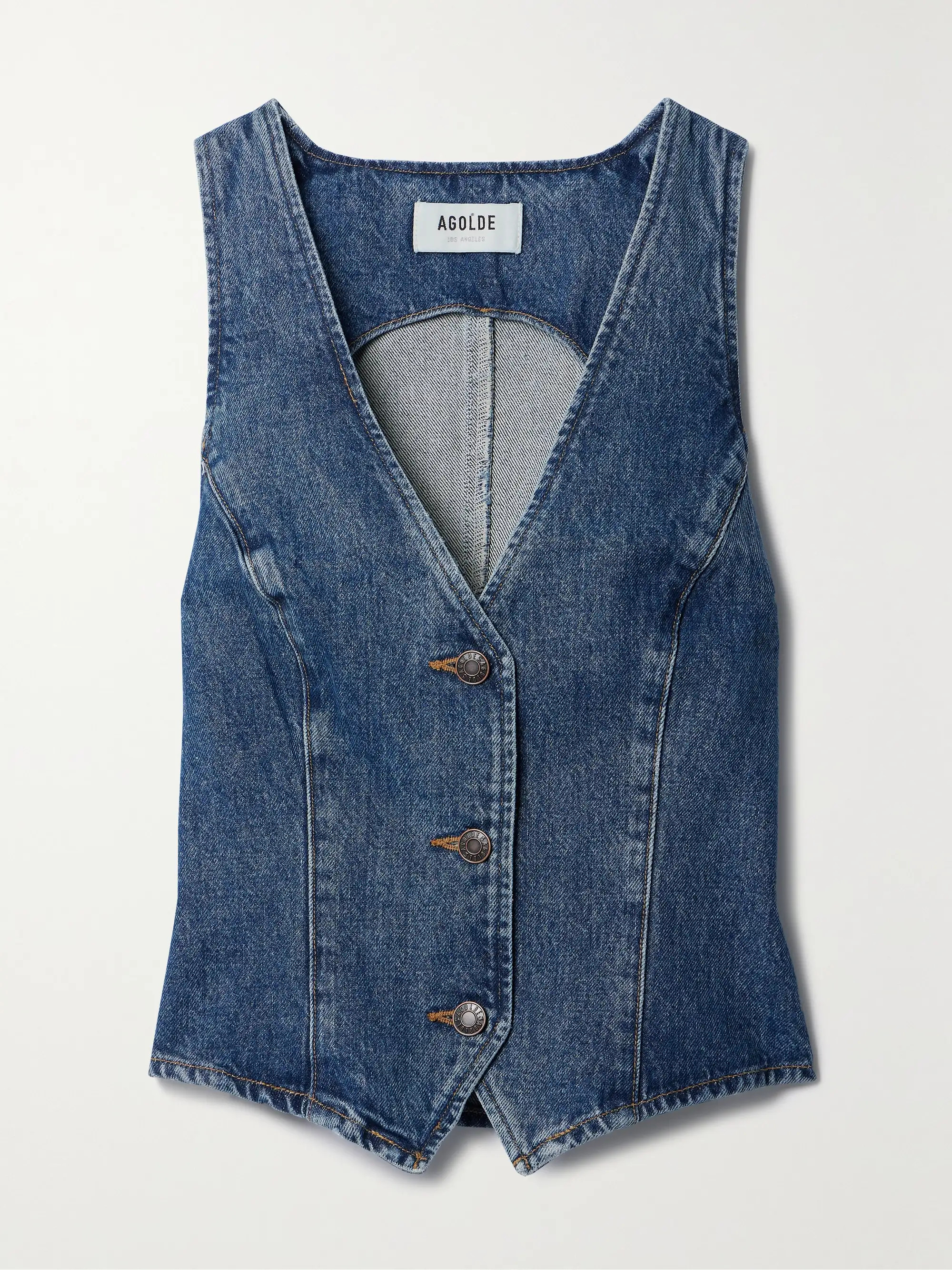 Heller organic denim vest | NET-A-PORTER (US)