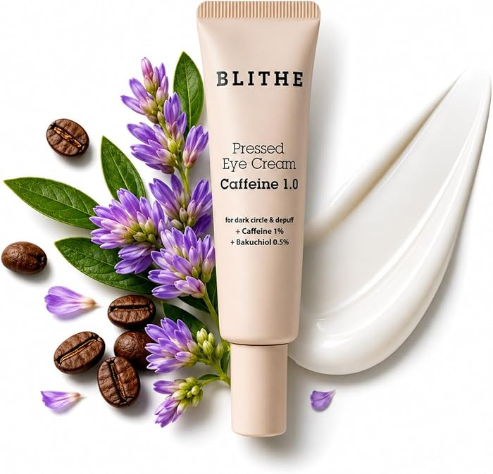 BLITHE Caffeine Eye Cream for Morning Puffiness & Dark Circles, Plant-Based Retinol, Bakuchiol, K... | Amazon (US)