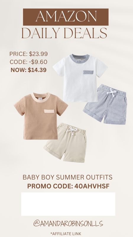 Amazon Daily Deals 
Toddler boy summer outfits 

#LTKBaby #LTKSaleAlert #LTKKids