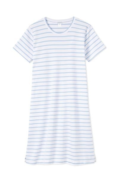 Pima Weekend Nightgown in Cerulean | LAKE Pajamas