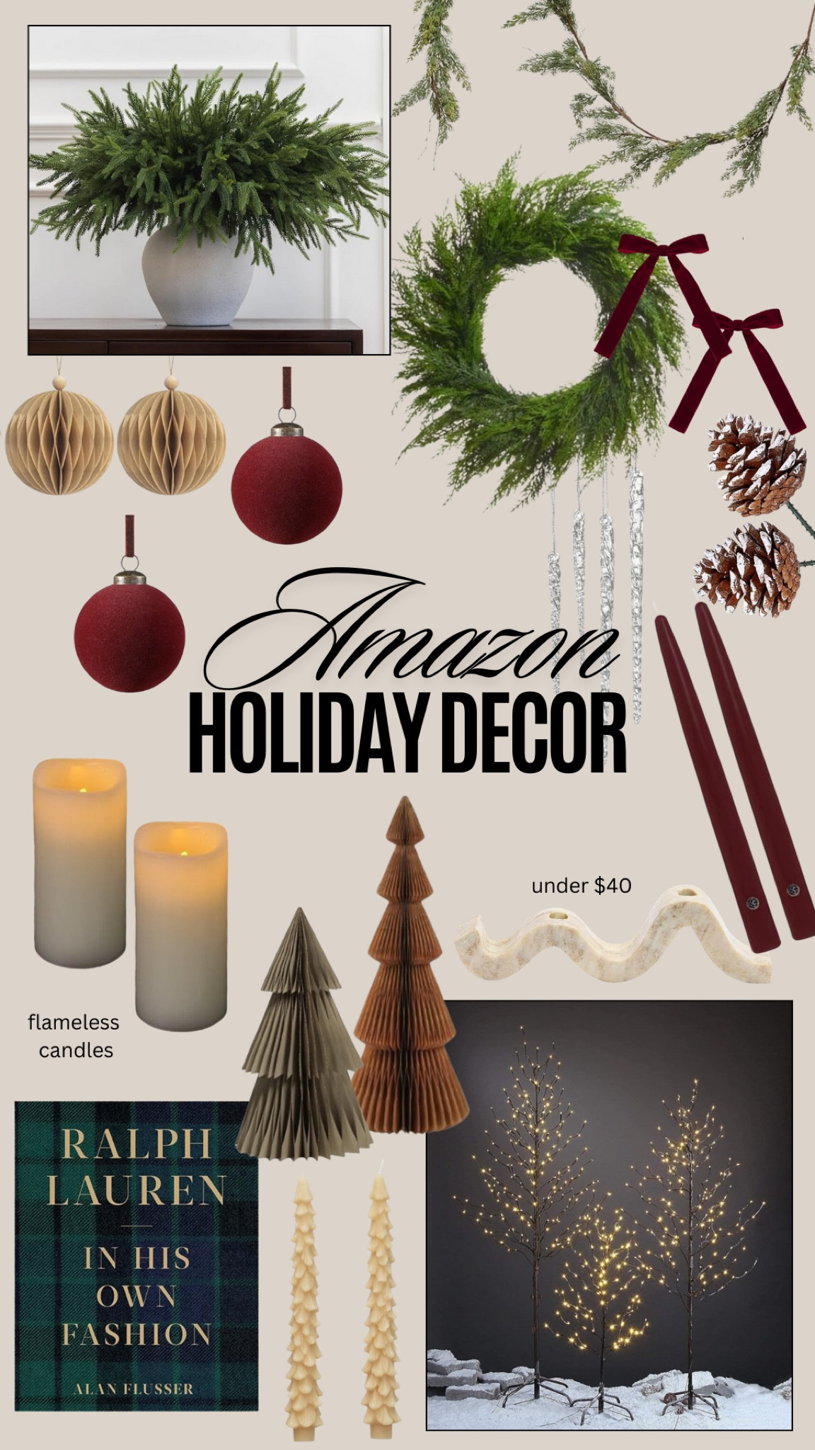 Amazon holiday decor 🎄✨

#LTKFindsUnder100 #LTKHoliday #LTKHome