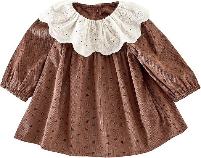 Spring Baby Toddler Girls' Long Sleeve Princess Dress - Cute & Stylish Outfit for Spring/Fall | Amazon (US)