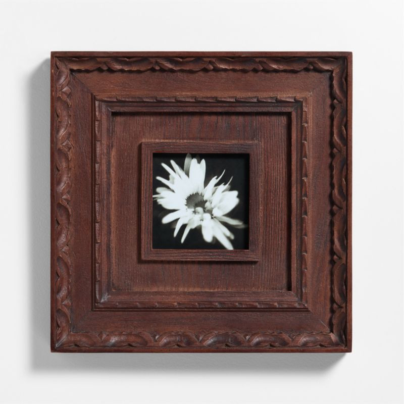 Edinburgh Walnut Wood 5x5 Wall Picture Frame | Crate & Barrel