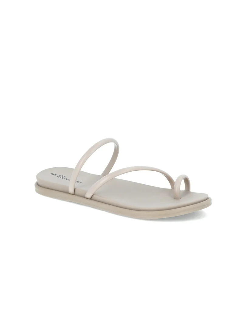 No Boundaries Strappy Toe Loop Sandals, Women's | Walmart (US)