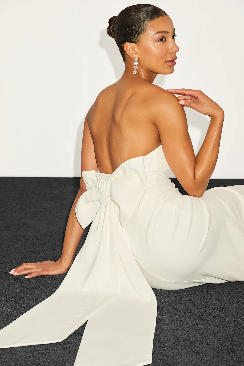 Fabulous Phenomenon White Strapless Bow Midi Dress | Lulus