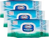 Clorox Disinfecting Wipes, Bleach Free Cleaning Wipes, Household Essentials, Fresh Scent, Moisture Seal Lid, 75 Wipes, Pack of 3 (New Packaging) | Amazon (US)