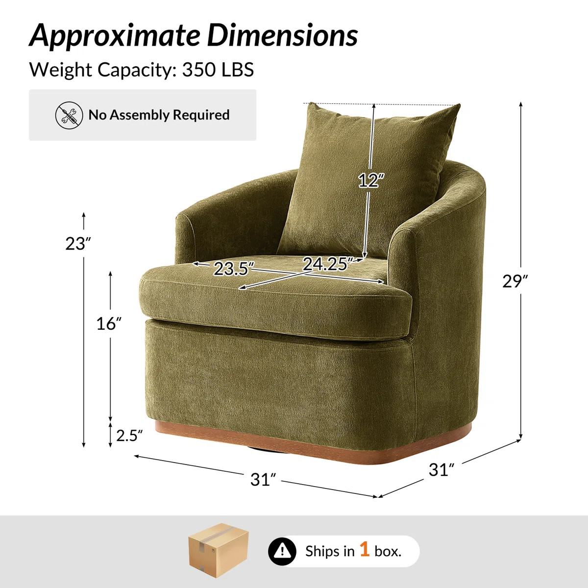 Indulge in the perfect harmony of modern style and comfort with our exquisite swivel accent chair... | Wayfair North America