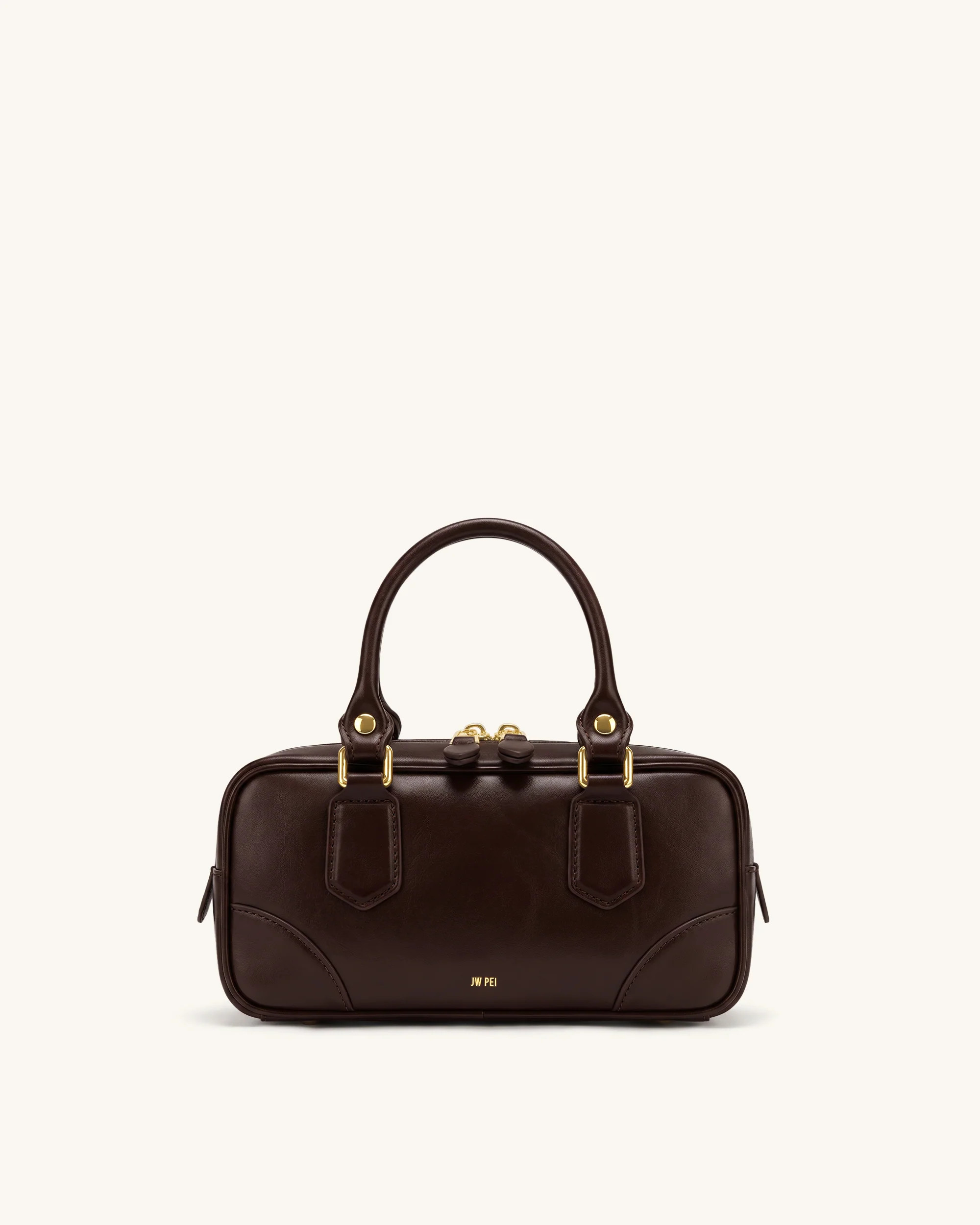 Odette Boston Top Handle Bag - Dark Brown | JW PEI US