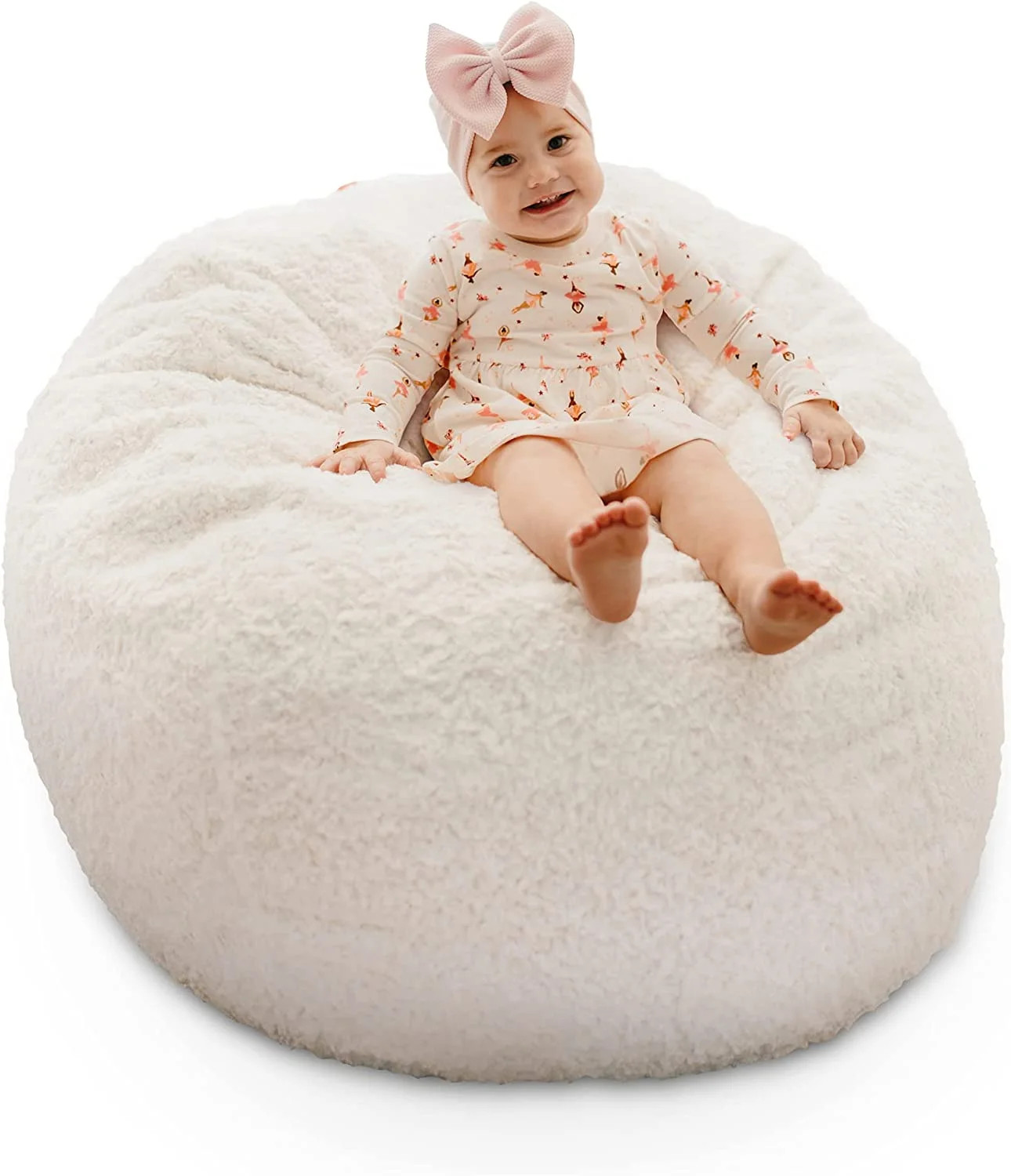 ZZPFACE Faux Fur Bean Bag Chair for Kids, Convertible Chair Folds from Bean Bag to Bed, As Seen o... | Walmart (US)