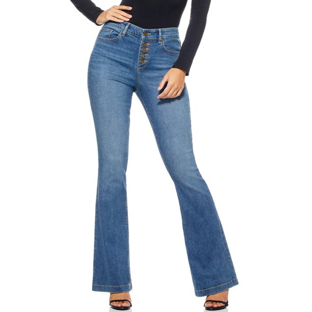 Sofia Jeans by Sofia Melisa Flare High Waist Jeans - Walmart.com | Walmart (US)