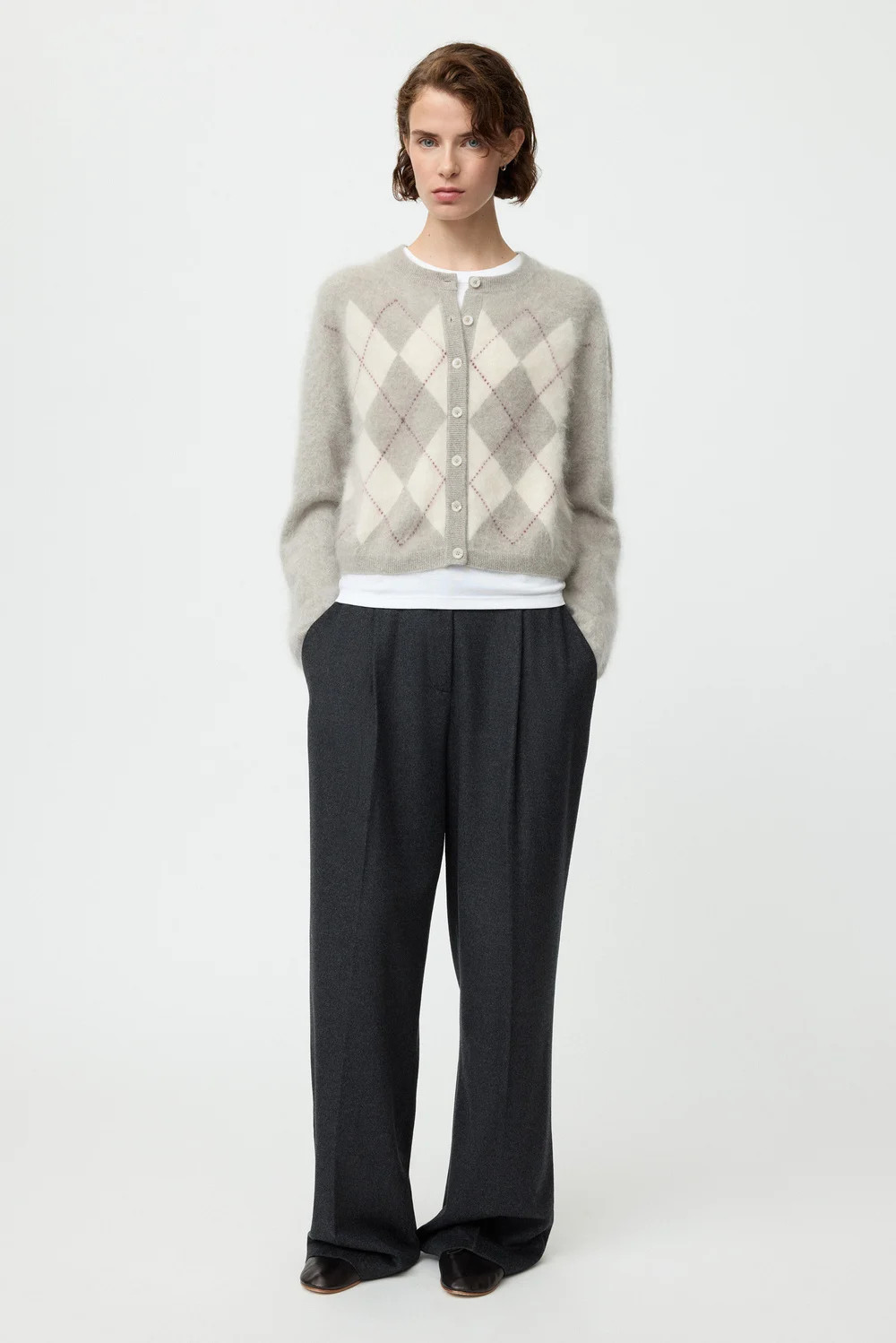 Argyle cardigan | Soft Goat