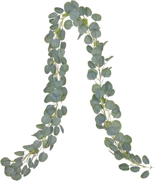 DearHouse Artificial Eucalyptus Garland Faux Silk Eucalyptus Leaves Vines Handmade Garland Greene... | Amazon (US)
