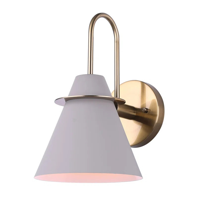 Salem 1 - Light Dimmable Brass/Gray Bath Sconce | Wayfair North America