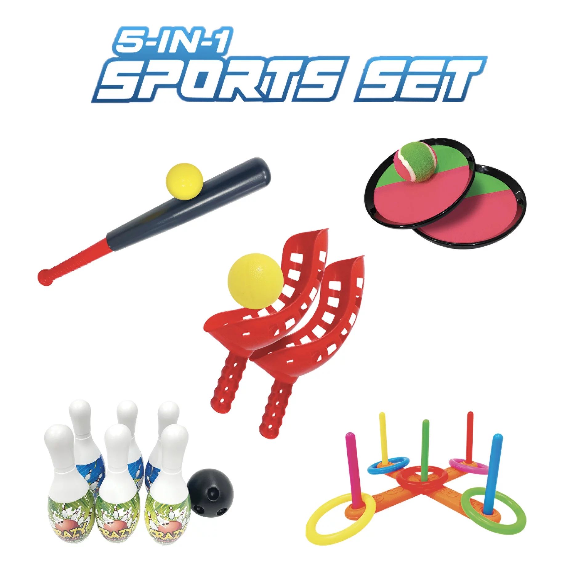 MinnARK 5-in-1 Sports Set, Family Games, Outdoor Yard Games, Beach Games, Jr. Sports | Walmart (US)