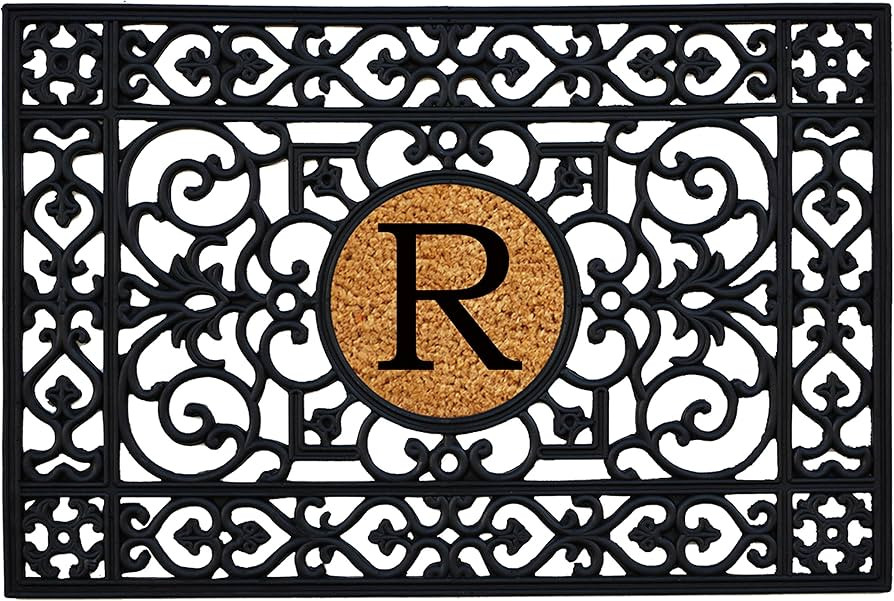 Calloway Mills 160012436R Rubber Monogram Insert Doormat, 2' x 3' (Letter R) | Amazon (US)