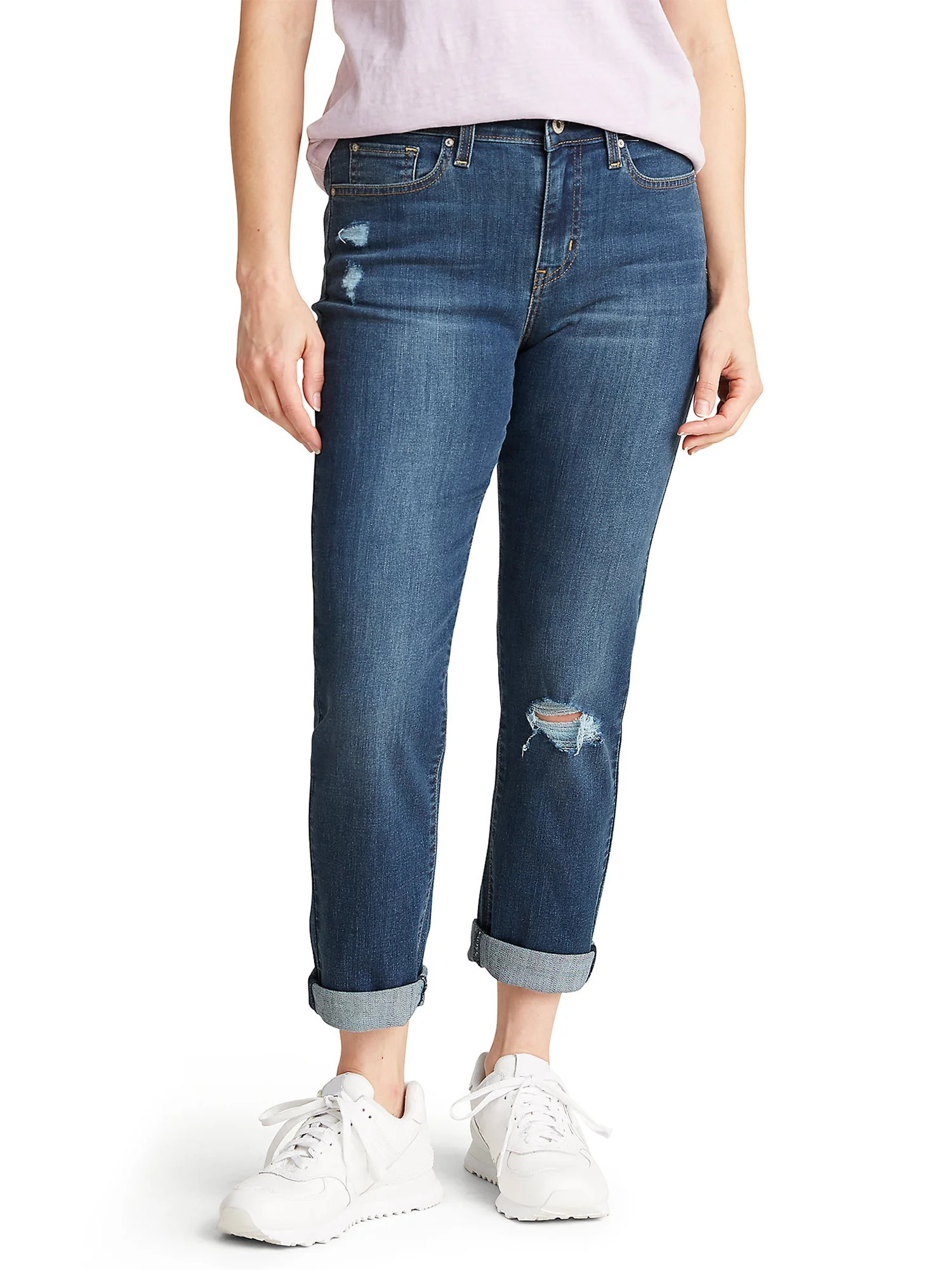 Signature by Levi Strauss & Co. Women's Modern Slim Boyfriend Jeans - Walmart.com | Walmart (US)